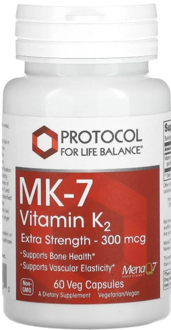 Вітамін К-2 (MK-7) Protocol for Life Balance  MK-7 Vitamin K2 300 мкг 60 капс Київ - фото 1