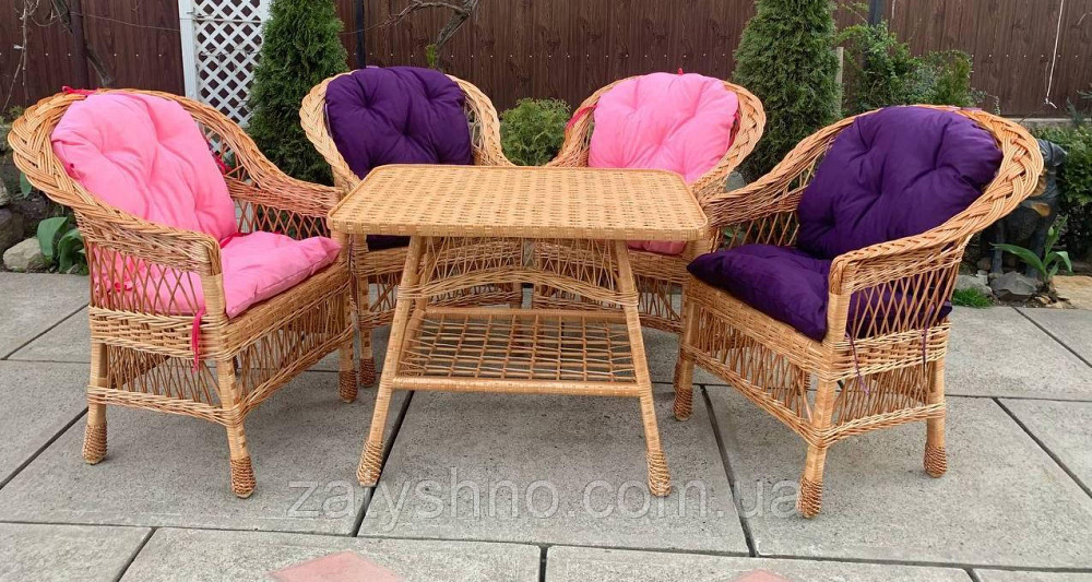 Садовая плетеная мебель с гармоничными накидками Киев - изображение 2