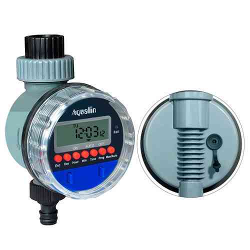Цифровой таймер полива Aqualin YL21026A с шаровым клапаном и поддержкой датчика дождя Киев