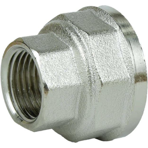 Муфта редукційна 1 1/4″х 3/4″ВВ нікельована восьмигранна А0334А(нк) Тернополь - изображение 1