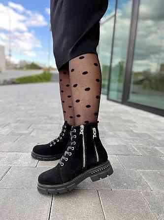 MILLI GOLD Черевики жіночі MILLI GOLD чорні замша натуральна зима висота 13см розмір 37 (2748) Коломия