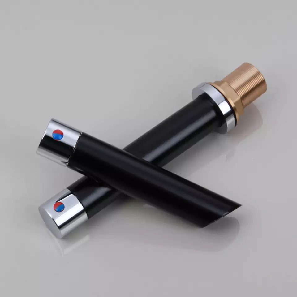 Змішувач якісний у ванну для умивальника, одноважільний з латуні для холодної та гарячої води Чорний Кам'янець-Подільський - фото 4