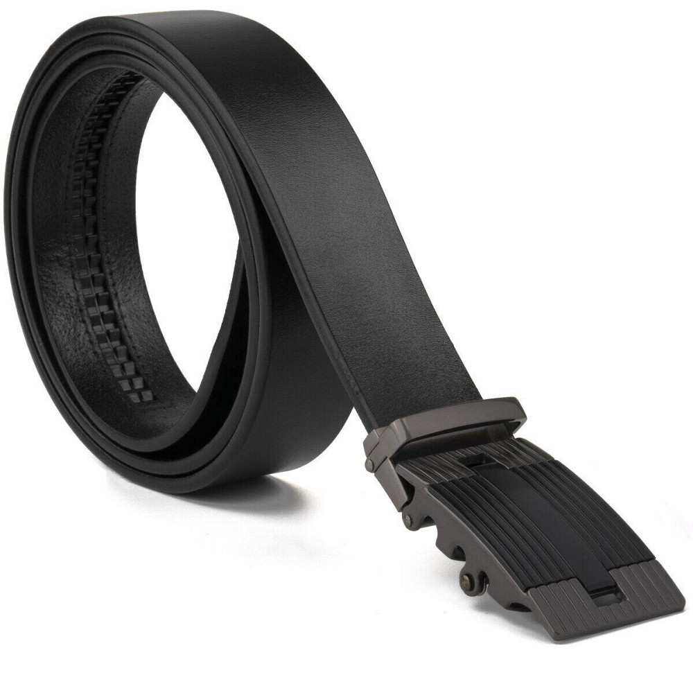 Ремінь чоловічий з лінійною пряжкою Vintage 20290 Чорний Київ - фото 4