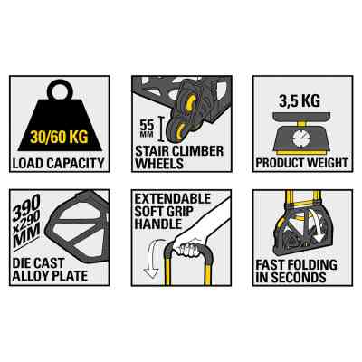 Тележка грузовая Stanley универсальный, складной, платформа 39х29см, до 60кг (SXWT-FT584) Винница