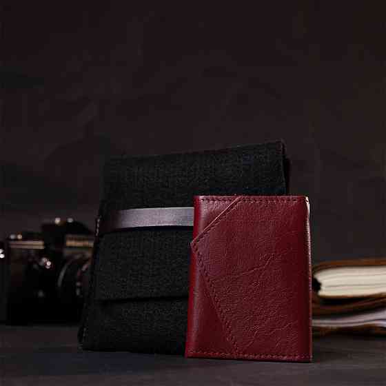 Містка жіноча шкіряна ключниця GRANDE PELLE 11642 Бордовий Київ