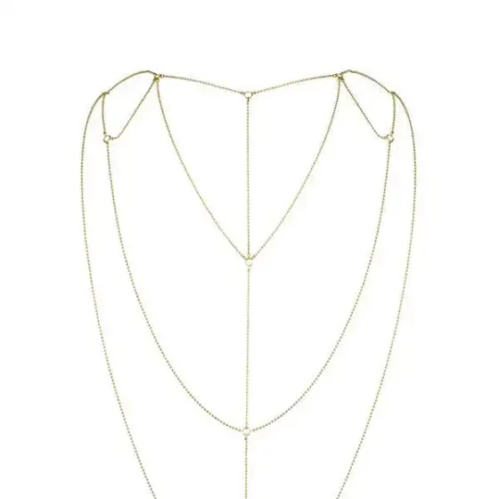 Ланцюжок для спини Bijoux Indiscrets Magnifique Back and Cleavage Chain - Gold, прикраса для тіла Львів