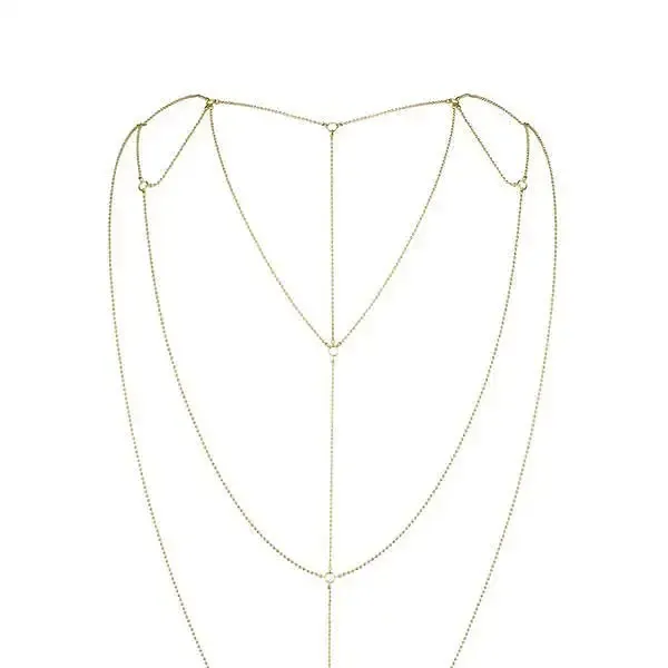 Ланцюжок для спини Bijoux Indiscrets Magnifique Back and Cleavage Chain - Gold, прикраса для тіла Львів - фото 2