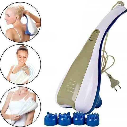 Массажный вибрационный молоток TS-5553 с подогревом, 3 насадки, 2 скорости, электрический массажер для тела Одесса