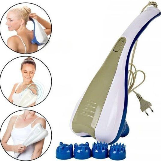 Массажный вибрационный молоток TS-5553 с подогревом, 3 насадки, 2 скорости, электрический массажер для тела Одесса - изображение 1