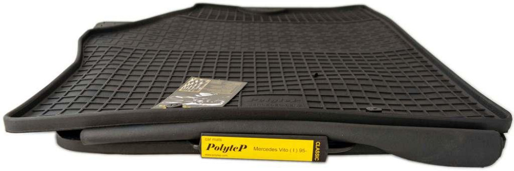 Гумові килимки Polytep в салон Mercedes Vito W638 (I покоління) 1995–2003, комплект 3 шт Київ - фото 1