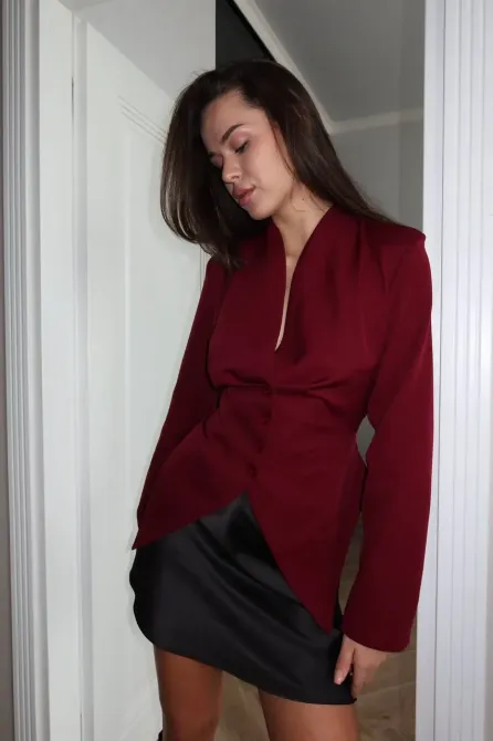 Жіночий піджак з акцентними плечима та зав’язкою Одеса - фото 16