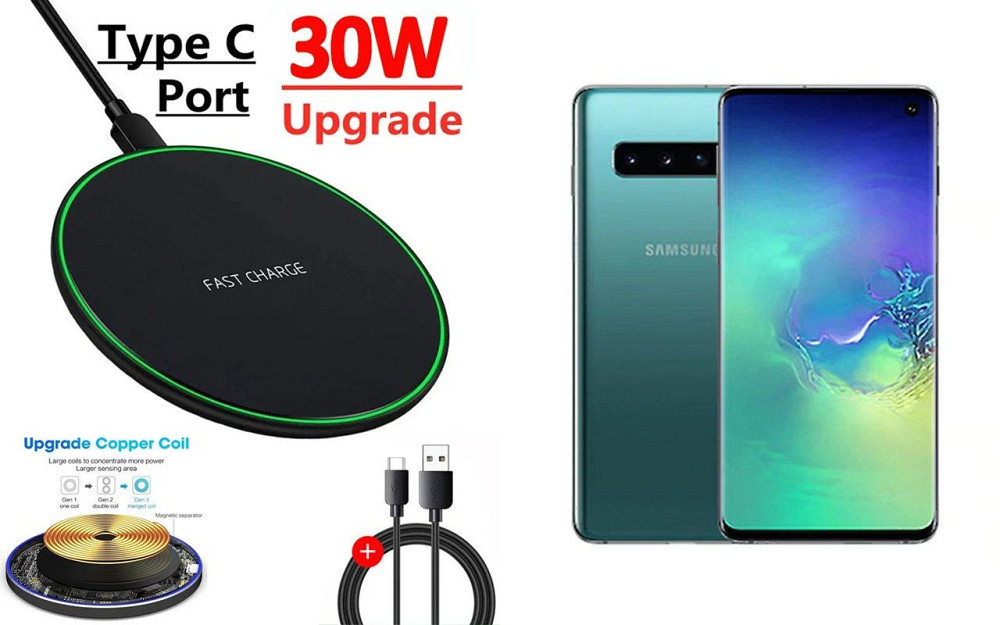 Бездротовий зарядний пристрій Copper до 30W для Motorola Moto G75, USB-C, LED Київ - фото 1