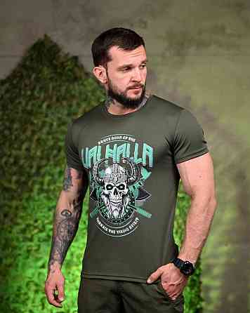Тактична потовідвідна футболка Valhalla oliva ПП7704 Одеса