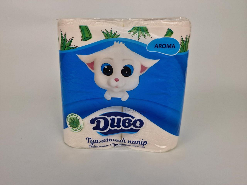 Папір туалетний білий з ароматом алое (а4) Диво (1 пачка) Харків - фото 3