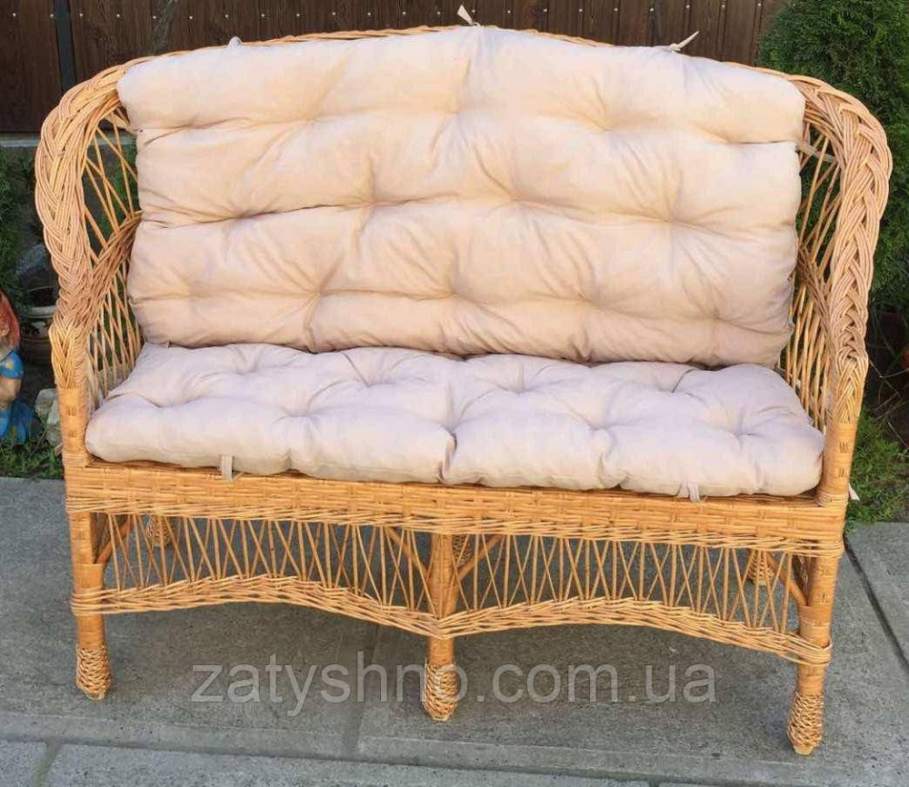 Диван плетений з накидкою кавовою Київ - фото 2