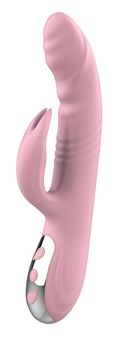 Вибратор с ротацией и толчками Finger Thrusting Vibrator Michelle, розовый Sex Aura Киев - изображение 1