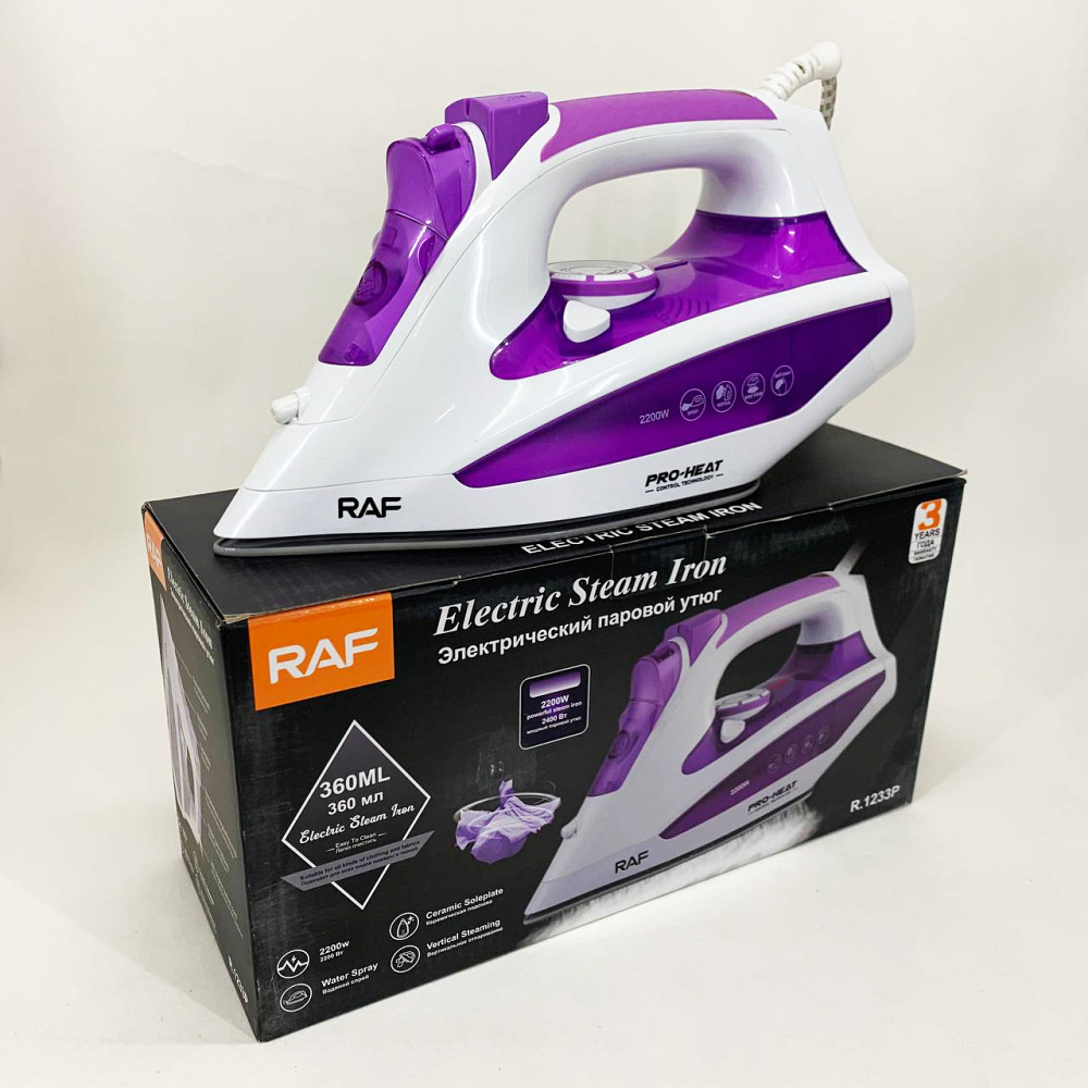 Утюг керамический антипригарный RAF, Утюг для глажки стрелок на брюках Электрический для глажки MP-56 Львов - изображение 3