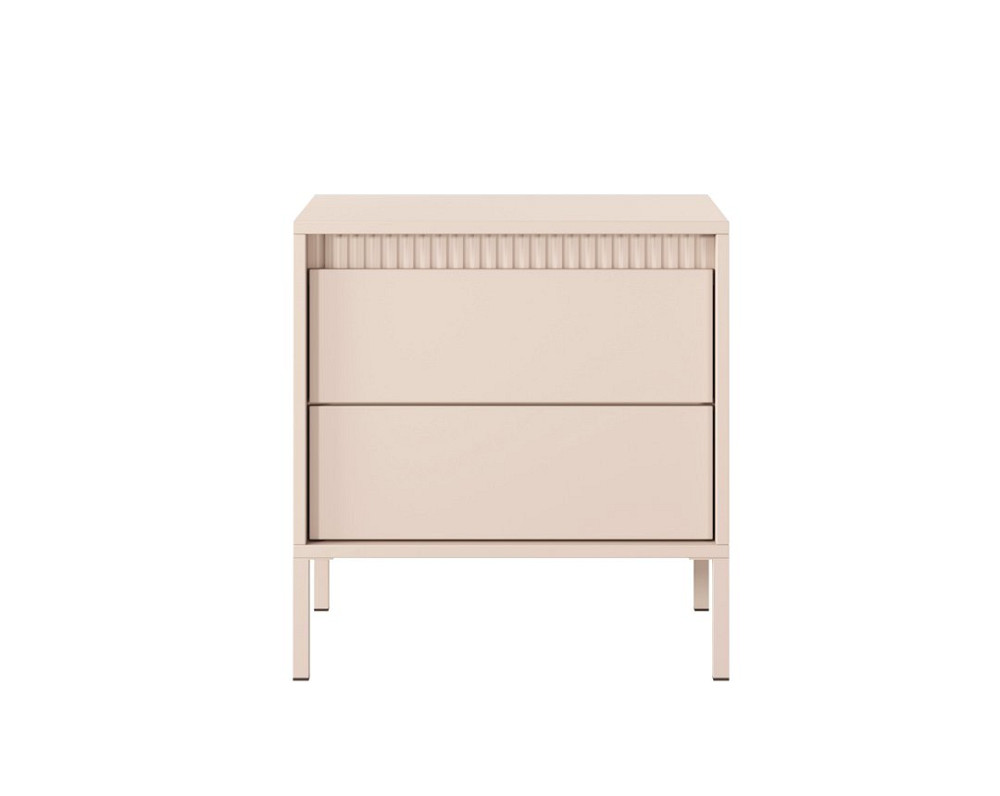 Тумба прикроватная Perfect Home Сенсо / Senso 2S/53 с 2 ящиками Беж (PFH-092035) Днепр - изображение 4