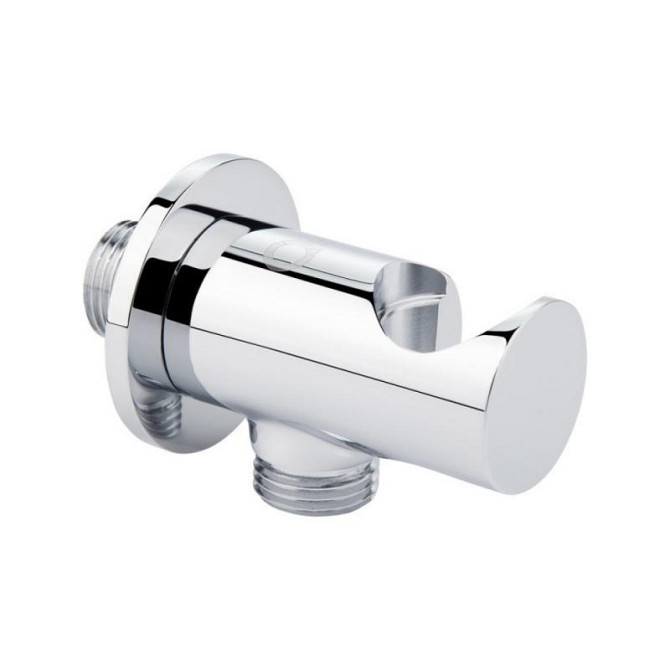 Подключение с держателем для шланга латунь Qtap Spojeni круглое QTCRMBH030 Chrome Харьков - изображение 1