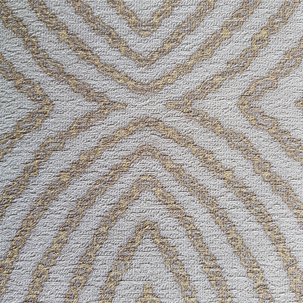 Шпалери метрові вінілові на флізелін 24 Carati Cristiana Masi абстракція смуги золотисті хвилі на рожевому 3д Київ - фото 3