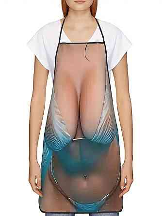 Фартух з прикольним принтом дівчина в купальнику 80 на 60 см різнобарвний Київ