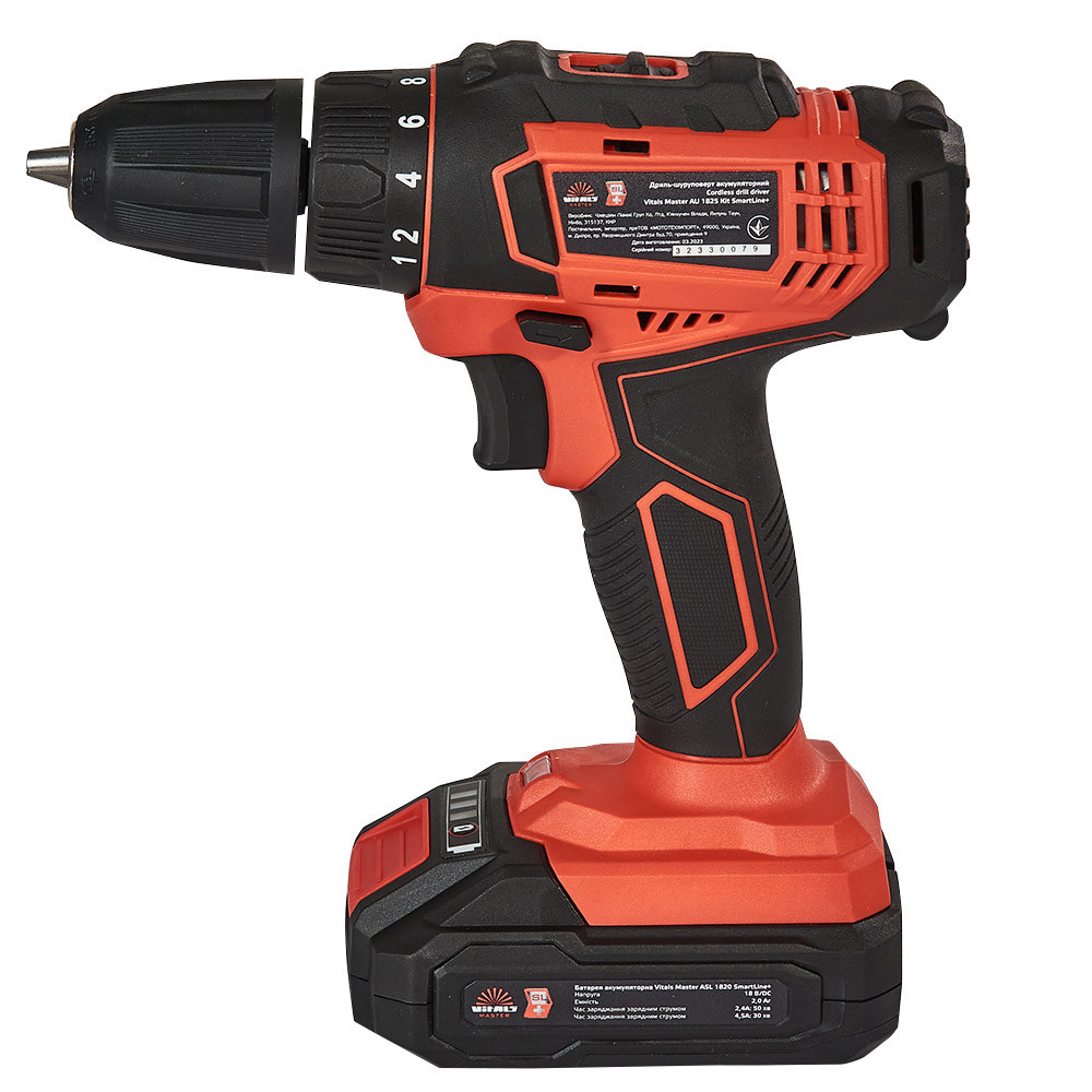 Дриль-шурупокрут акумуляторний Vitals Master AU 1825 Kit SmartLine+ Харків - фото 4