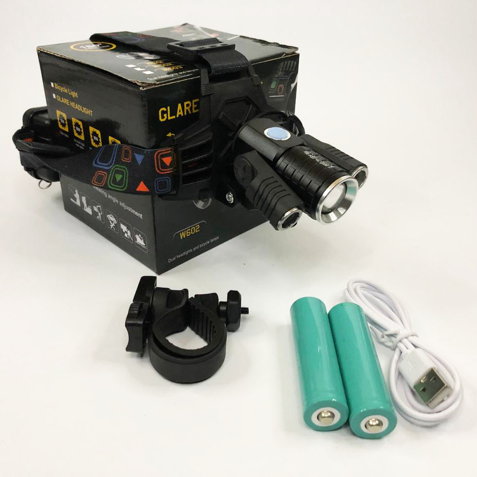 Світлодіодний ліхтар з кріпленням на голову W602-T6-2XPE Bike, Ліхтарик діодний налобний IH-48 Львів - фото 3
