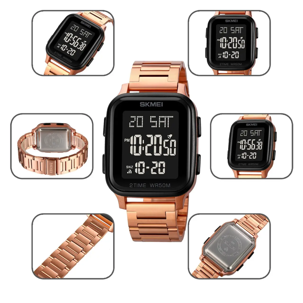 Чоловічий наручний годинник Skmei 1859 на браслеті (Рожеве золото) Київ - фото 6