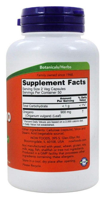Орегано Now Foods Oregan 450 мг 100 вегетарианских капсул Киев - изображение 2