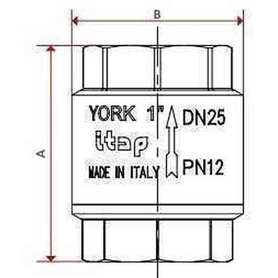 Клапан обратного хода воды ITAP 1/2″ YORK 103 (000000517) Киев