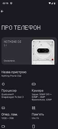 Телефон Nothing Phone 3a 12/256Gb. Київ