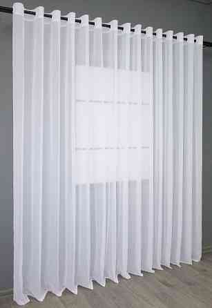 Тюль на люверсах VR-Textil н101 Шифон однотонний Білий 400х250 см (47-003) Київ