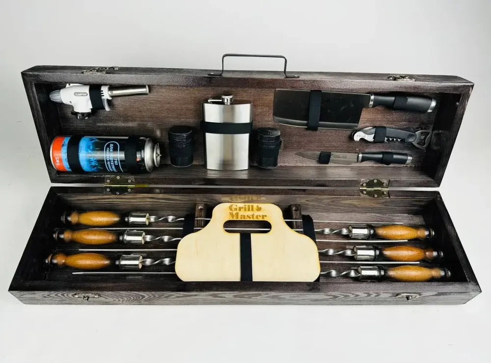 Набори шампурів, Набір шампурів у кейсі "Кемпінг Міні" Шампури, вертіла Тернопіль - фото 1