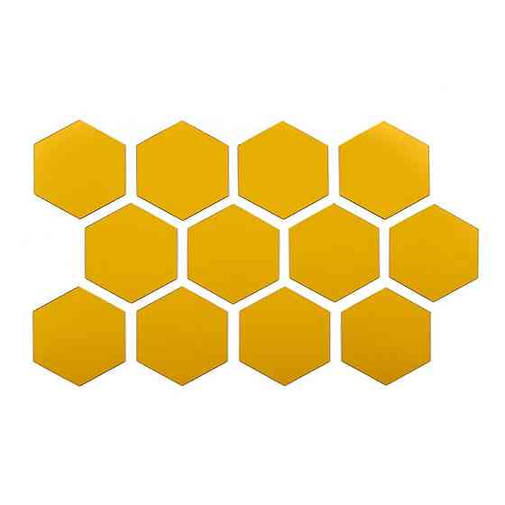 Зеркальный декор акриловый самоклеющийся 80*70мм золото, 12шт (D) SW-00002515 Днепр