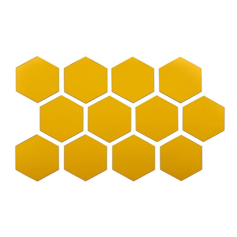 Зеркальный декор акриловый самоклеющийся 80*70мм золото, 12шт (D) SW-00002515 Днепр - изображение 1