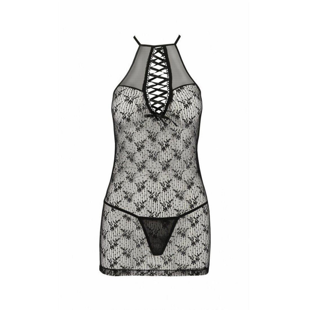 Напівпрозора Сорочка Passion AZALIA CHEMISE L/XL, black Sex Aura Київ - фото 5