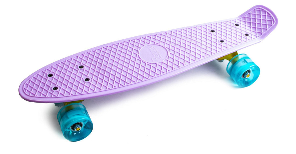 Набор СкейтБорд Penny Board. Лиловый + защитная экипировка. Колеса светятся при катании! Одесса - изображение 2
