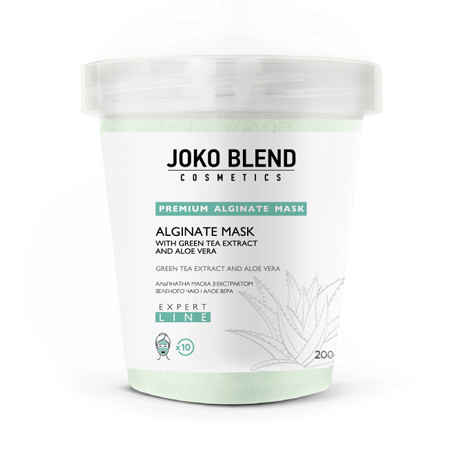 Альгінатна маска Joko Blend заспокійлива з екстрактом зеленого чаю і алое вера 200 г 4823099500260 Винница - изображение 1