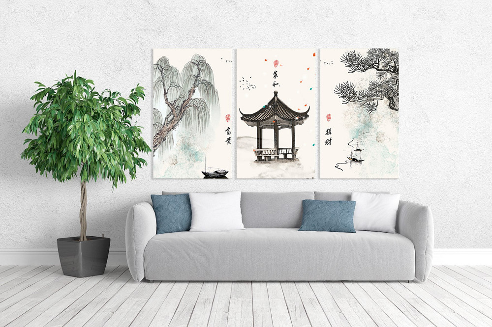 Модульная картина в гостиную / спальню   Японія    ART-166_3A Киев - изображение 2