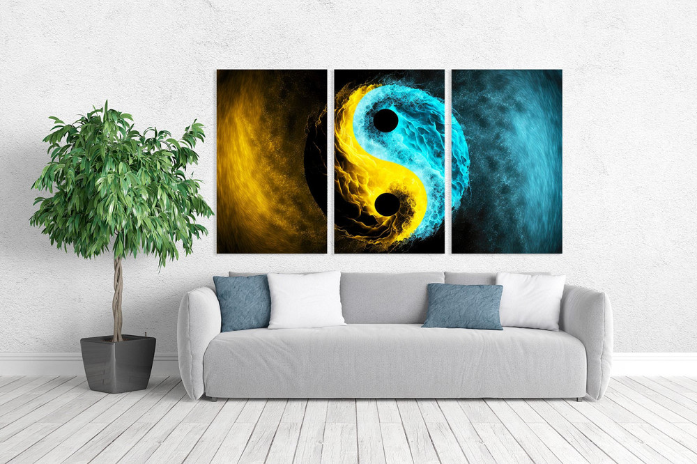 Модульна картина у вітальню/ спальню Інь-Янь ART-110_3A 70х130 см Київ - фото 2