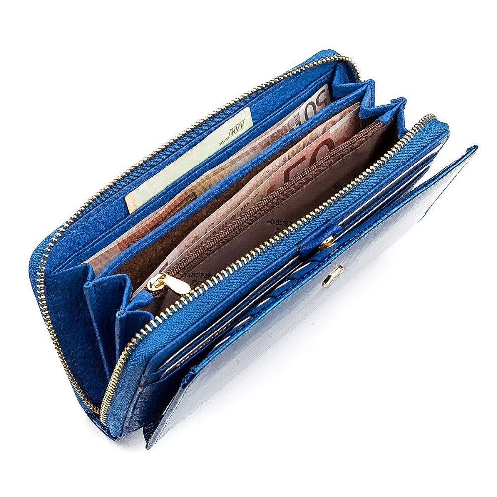 Кошелек женский ST Leather 18435 (S7001A) лакированный Синий Киев - изображение 5
