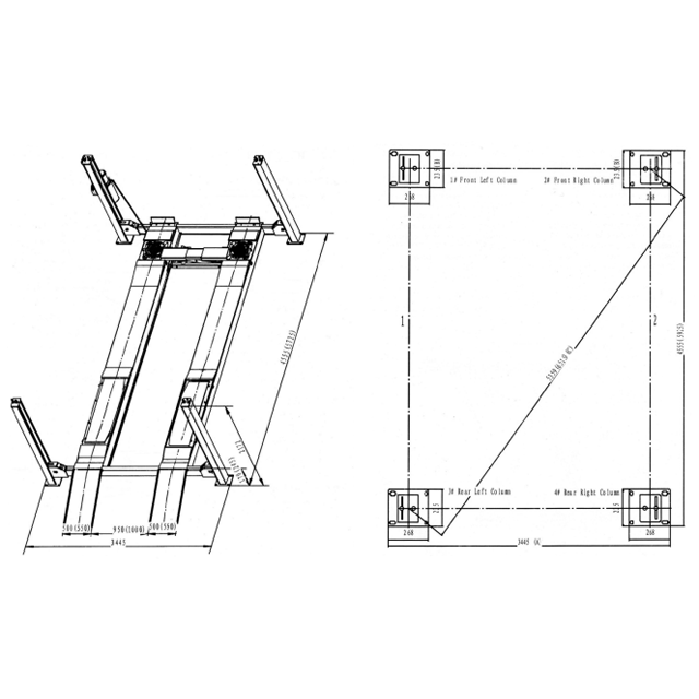 Автомобільний чотиристійковий підіймач 5.5т LAUNCH TLT455W Одеса - фото 2