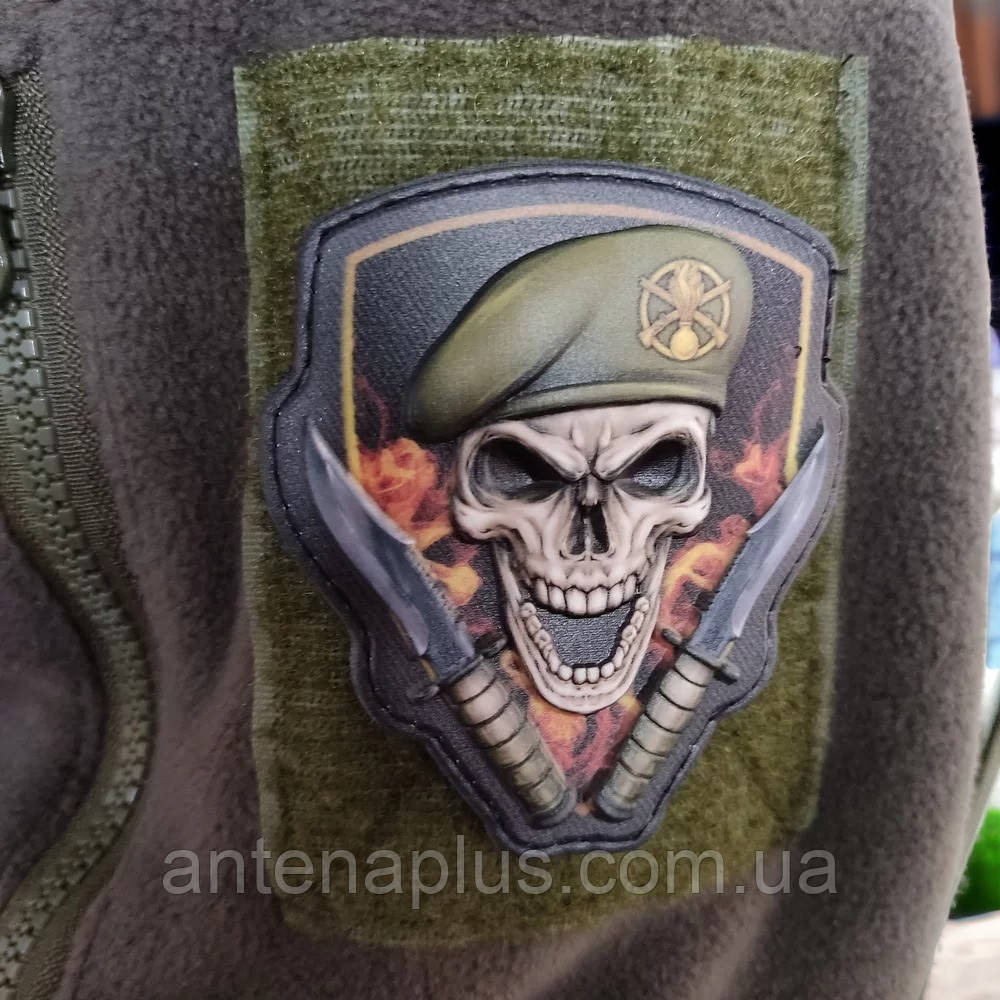 Череп в берете Механизированые войска объемный шеврон / патч Киев - изображение 2