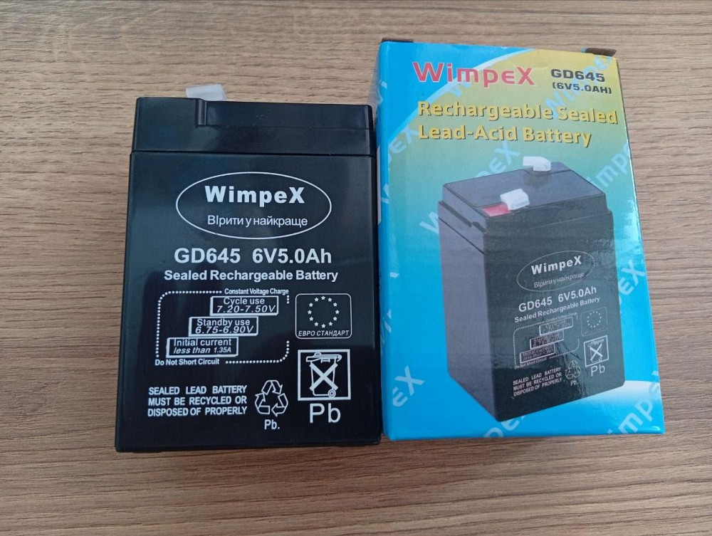 Акумуляторна батарея WX 645 6V 4.5Ah (2026 рік) AGM свинцево-кислотний акумулятор для дитячих машин, ДБЖ, ліхтарів Одеса - фото 5