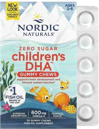 Рыбий жир для детей Nordic Naturals Children's DHA Gummies 600 мг 30 жевательных конфет (тропический вкус) Киев