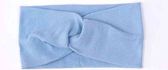 Повязка на голову женская голубая Киев