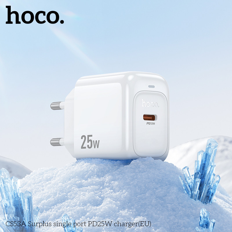 Мережевий зарядний пристрій HOCO CS53A Surplus single port PD25W charger White Одеса - фото 8