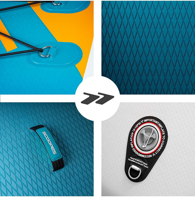 SUP-дошка 350 см надувна з веслом, сидінням, насосом і повним набором аксесуарів Scoopes (Velo 350) Нововолинськ - фото 6