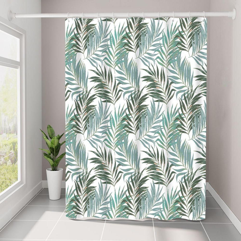 Шторка для ванни з поліестеру водонепроникна Bathlux 180x180 см з кільцями, фіранка для ванної кімнати Кам'янець-Подільський - фото 1