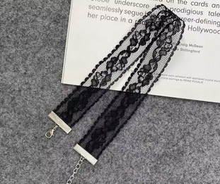 Чокер на шию мереживо чорний Київ - фото 1